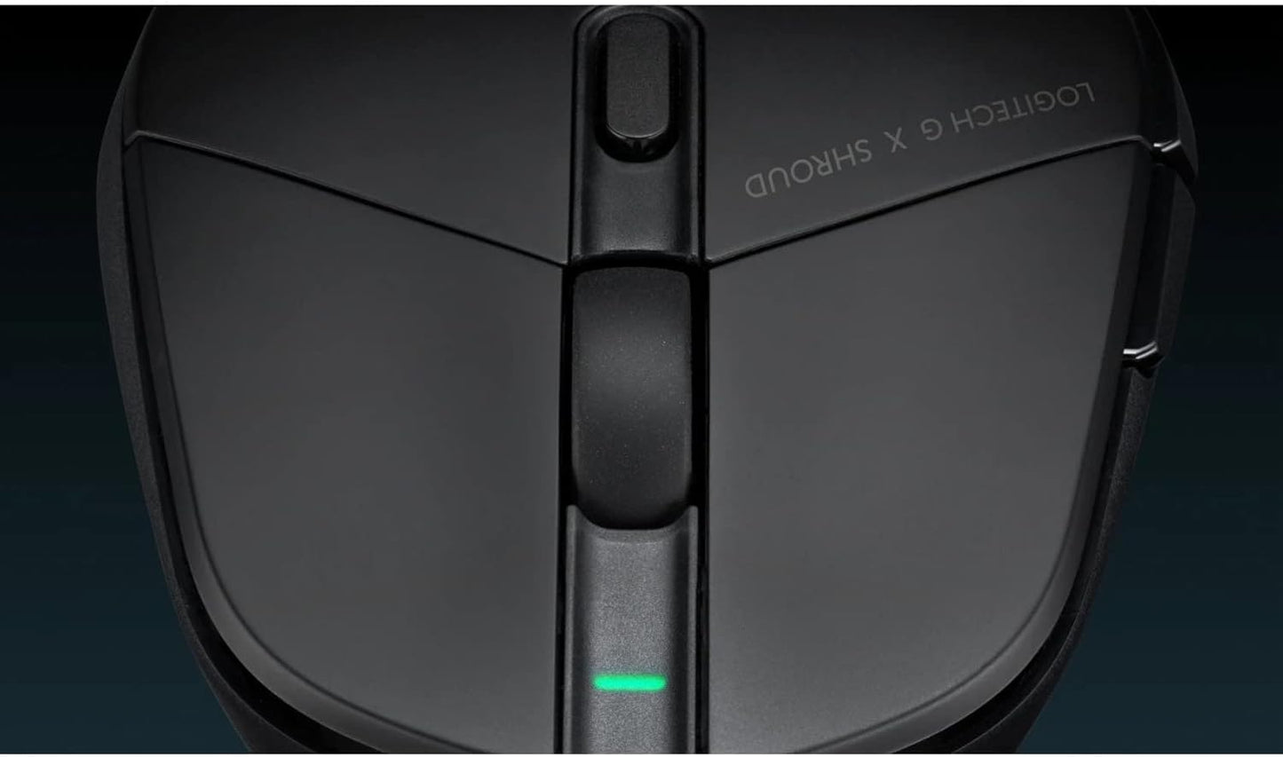 Logitech G303 Shroud Edition Wireless Gaming Mouse - LIGHTSPEED- HERO 25K - 25,600 DPI - 75 grams - 5-buttons – PC - Black