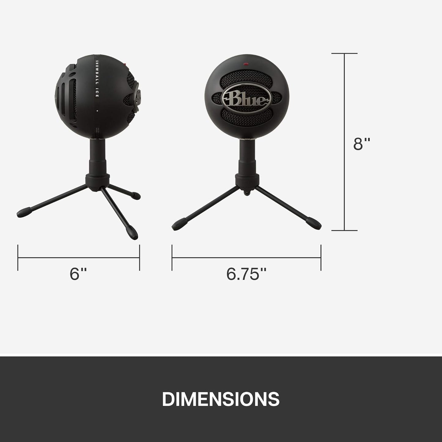 Logitech for Creators Blue Snowball iCE USB Microphone - Black