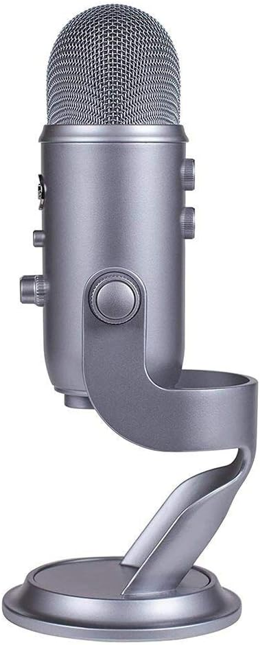 Blue Yeti USB Mic for Recording & Streaming on PC and Mac, 3 Condenser Capsules, 4 Pickup Patterns, Headphone Output and Volume Control, Mic Gain Control, Adjustable Stand, Plug & Play - Space Gray