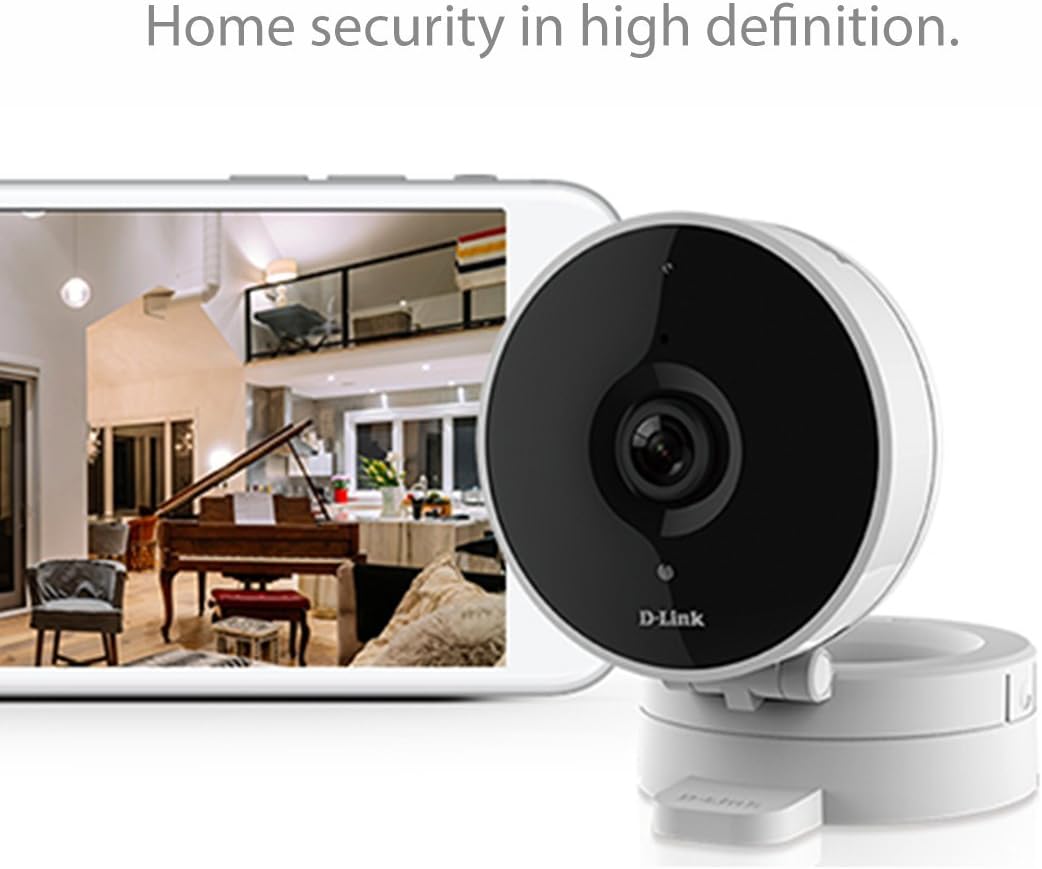 D-Link HD WiFi Indoor Security Camera in White-Black