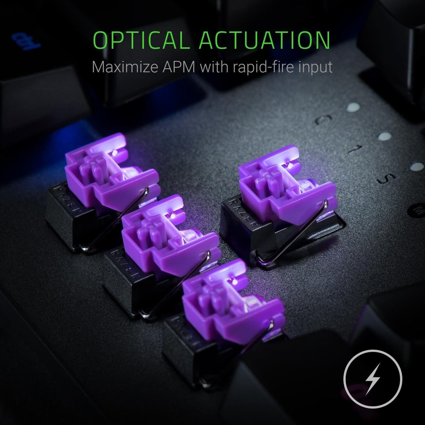Razer Huntsman Gaming Keyboard: Fast Keyboard Switches - Clicky Optical Switches - Customizable Chroma RGB Lighting - Programmable Macro Functionality - Classic Black