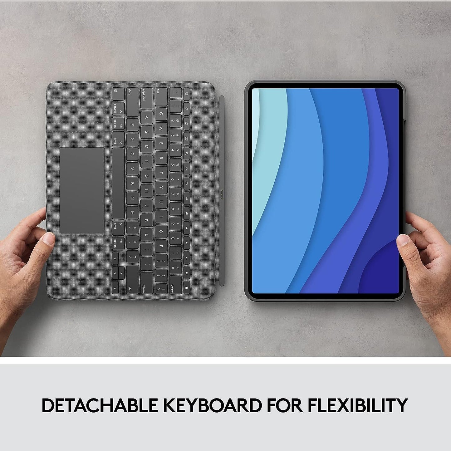 Logitech Combo Touch iPad Pro 12.9-inch Keyboard Case - Oxford Gray
