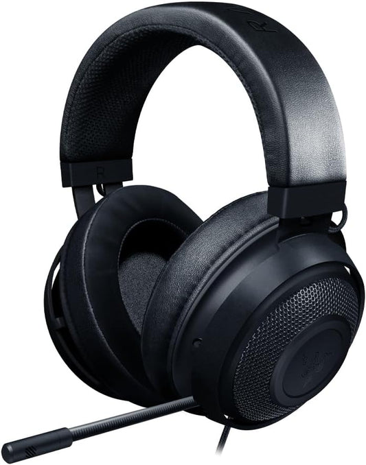 Razer Kraken - Cross-Platform Wired Gaming Headset (Custom Tuned 50 mm Drivers, Unidirectional Microphone, 3.5 mm Cable with in-line Controls, Cross Platform Compatible) Black