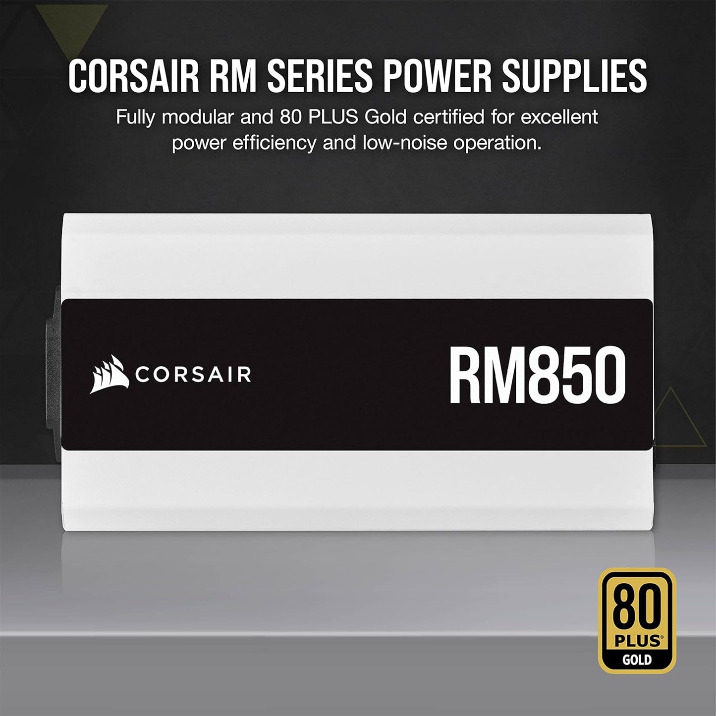 Corsair CORSAIR RM Series (2021), White, RM850, 850 Watt, 80 Plus Gold Certified, Fully Modular Power Supply