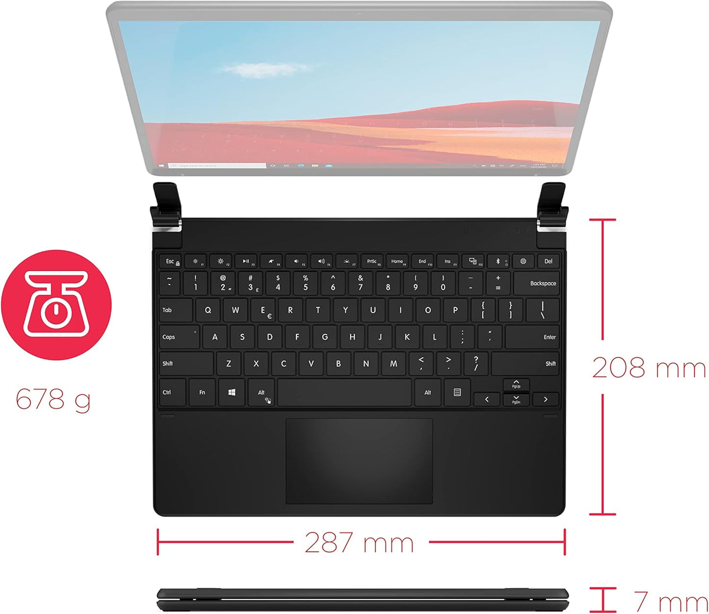 Brydge SPX+ Wireless Keyboard with Precision Touchpad(Black)