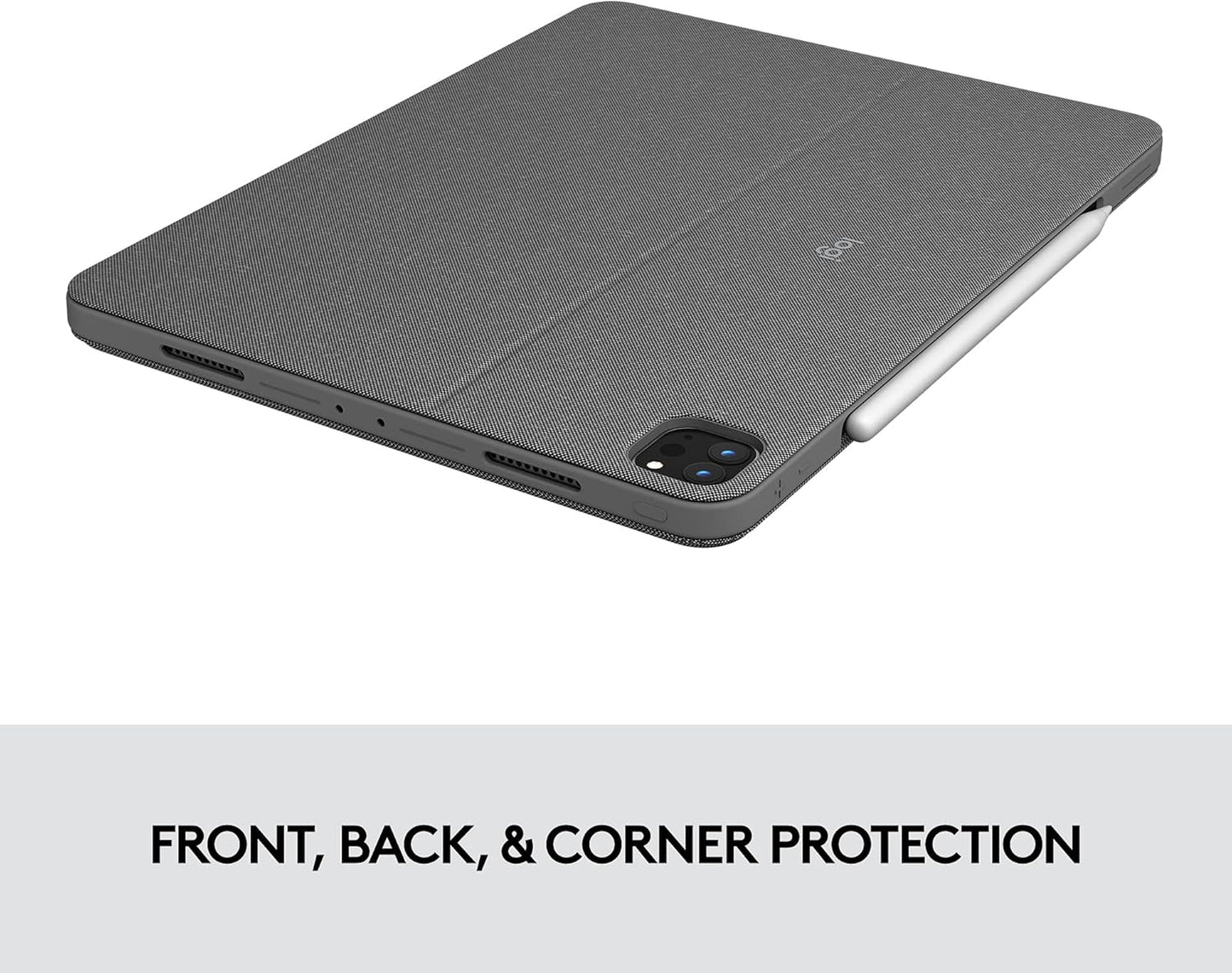 Logitech Combo Touch Backlit Keyboard Case with Trackpad for Pad Pro 11" 1st, 2nd, 3rd and 4th Gen, Oxford Gray